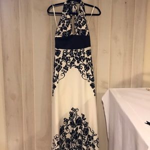 White House Black Market formal halter gown